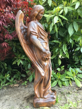 Stehender Engel aus Oxid - 105 cm - Stein